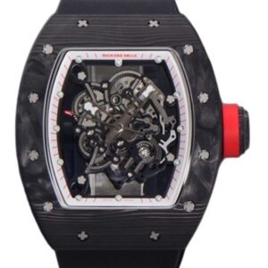 리차드밀 RM055 42.7mm Carbon Fiber Black Rubber Strap Skeletonized White Dial[ZF]