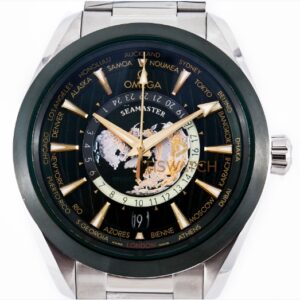 오메가 씨마스터 Aqua Terra GMT Worldtimer 43mm 220.30.43.22.10.001 Full Steel Olive Green Dial[VS]