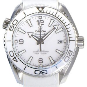 오메가 씨마스터 Planet Ocean 39.5mm 215.33.40.20.04.001 Steel Leather Strap White Dial[VS]