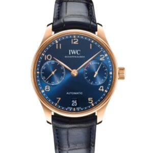 IWC 포르투기즈 42.4mm IW500713 Rose Gold Leather Strap Blue Dial[APS]
