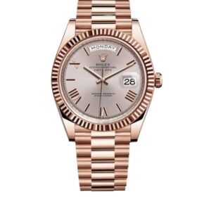 롤렉스 데이데이트 40mm Counterweight 228245-0001 Full Rose Gold Roman Numerals Pink Dial[ARF]