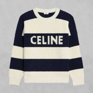 [국내배송]셀린느 스트라이프 리브드 울 자카드 니트 풀오버