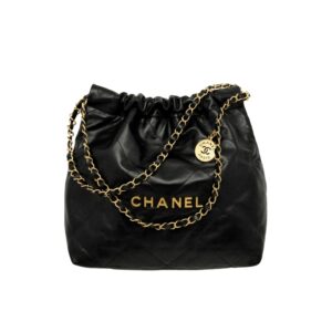 [프리미엄/해외배송]샤넬 22백 스몰 핸드백(블랙/금장/램스킨)