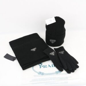 [국내배송]프라다 머플러 비니 장갑 3종세트 수입최고급