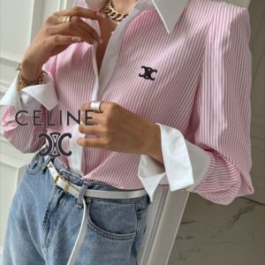 [국내배송]셀린느 시크 배색 스트라이프 셔츠