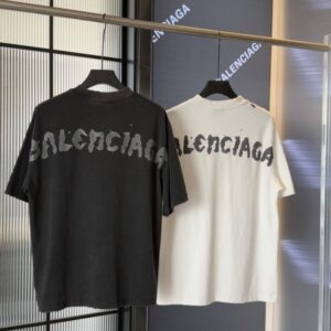 [국내배송]발렌시아가 빈티지 백프린팅 코튼 티셔츠