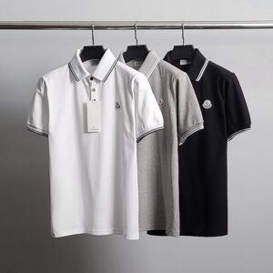 [국내배송]몽클레어 로고와펜 라인 PK 반팔 카라티