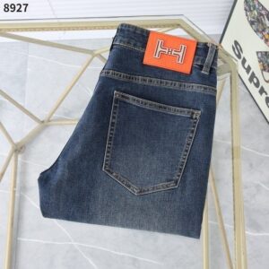 [국내배송]에르메스 2025SS H파츠 포인트로고 스판데님진