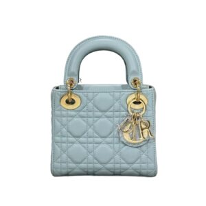 [탑티어/해외배송]디올 레이디 디올 미니 백(페일 블루/까나쥬/램스킨)