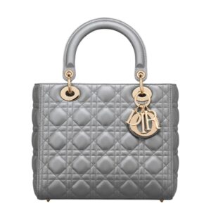 [탑티어/해외배송]디올 레이디 디올 미디엄 백(오팔린 그레이 펄/까나쥬/램스킨)