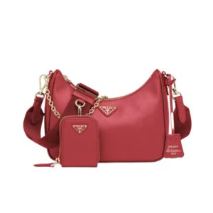 [프리미엄/해외배송]프라다 리에디션 사피아노 숄더백(레드)