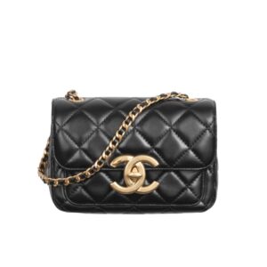 [프리미엄/해외배송]샤넬 빅CC로고 미니 플랩 백(블랙/금장/램스킨)