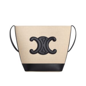 [프리미엄/해외배송]셀린느 퀴르 트리옹프 버킷백 스몰(내추럴/블랙)