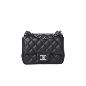 [탑티어/해외배송]샤넬 *정품가죽* 클래식 쁘띠삭 플랩백(블랙/은장/캐비어)