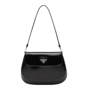 [프리미엄/해외배송]프라다 클레오 브러시드 레더 플랩 스몰 숄더백(블랙)